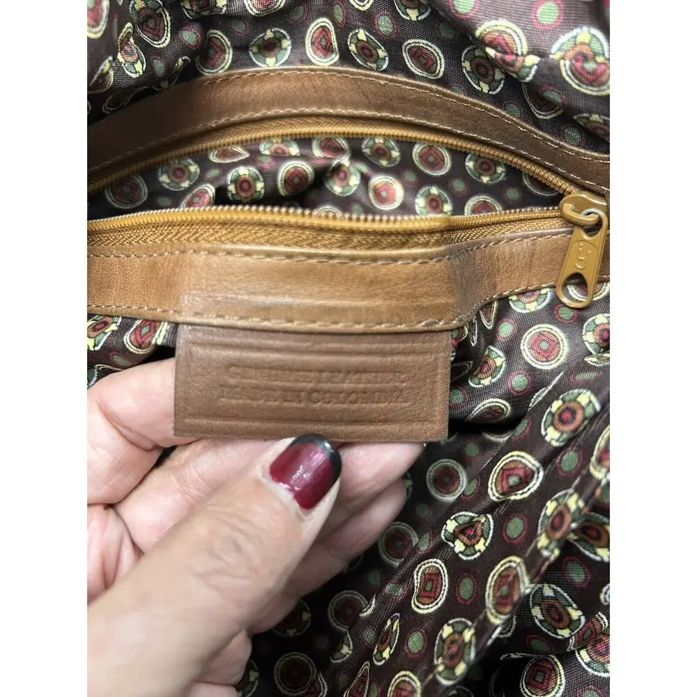 Vintage Soft Genuine Leather Flap Shoulder Hobo Bag Purse 2 Strap Distresssed‎